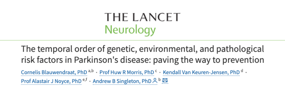The temporal order of genetic, environmental, and pathological risk factors in Parkinson’s disease: paving the way to prevention