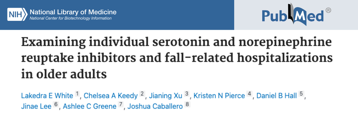 Examining individual serotonin and norepinephrine reuptake inhibitors and fall-related hospitalizations in older adults
