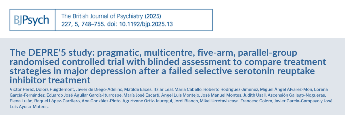 The DEPRE’5 study: pragmatic, multicentre, five-arm, parallel-group randomised controlled trial with blinded assessment to compare treatment strategies in major depression after a failed selective serotonin reuptake inhibitor treatment